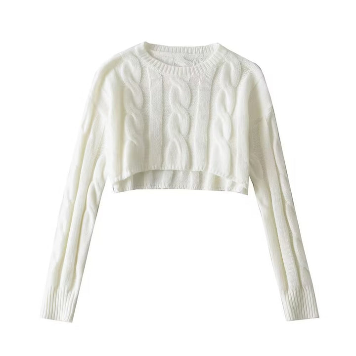 Preppy Loose Cropped Women's Pullover Sweater | All For Me Today