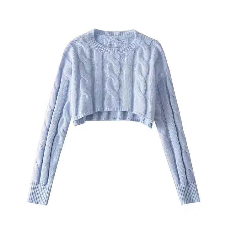 Preppy Loose Cropped Women's Pullover Sweater | All For Me Today