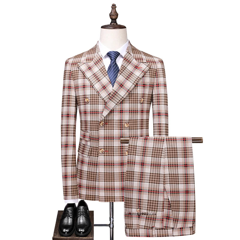 Quality Meets Style Men's Plaid Suit | All For Me Today