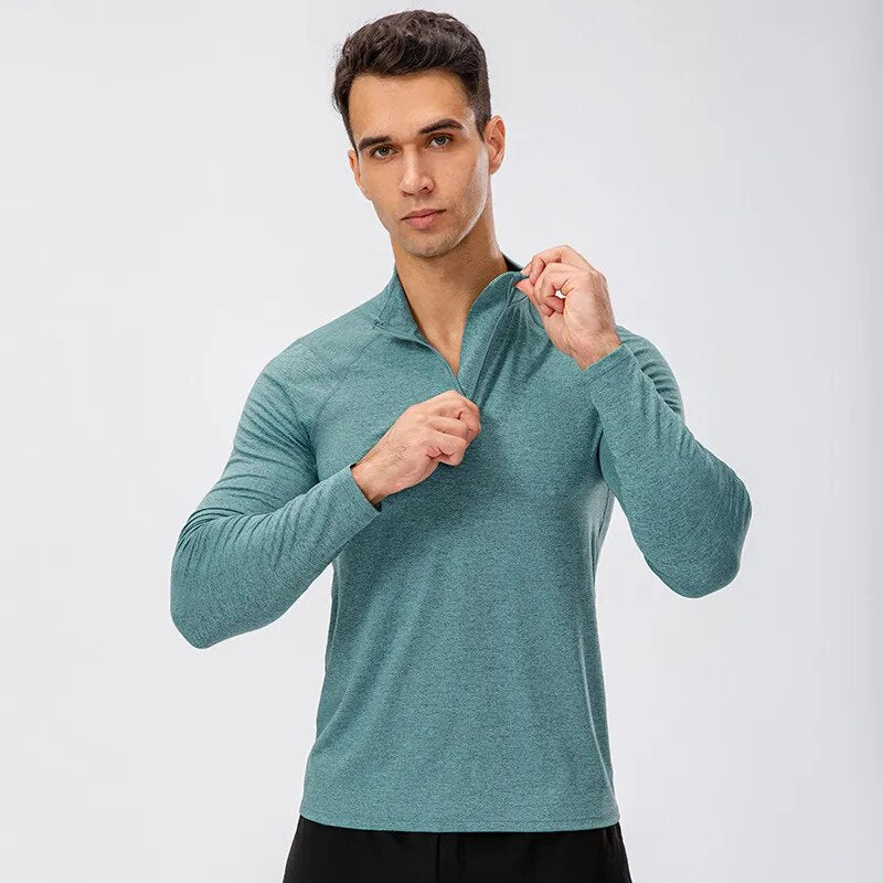 Quick-Dry Men's Slim-Fit Running Top | All For Me Today