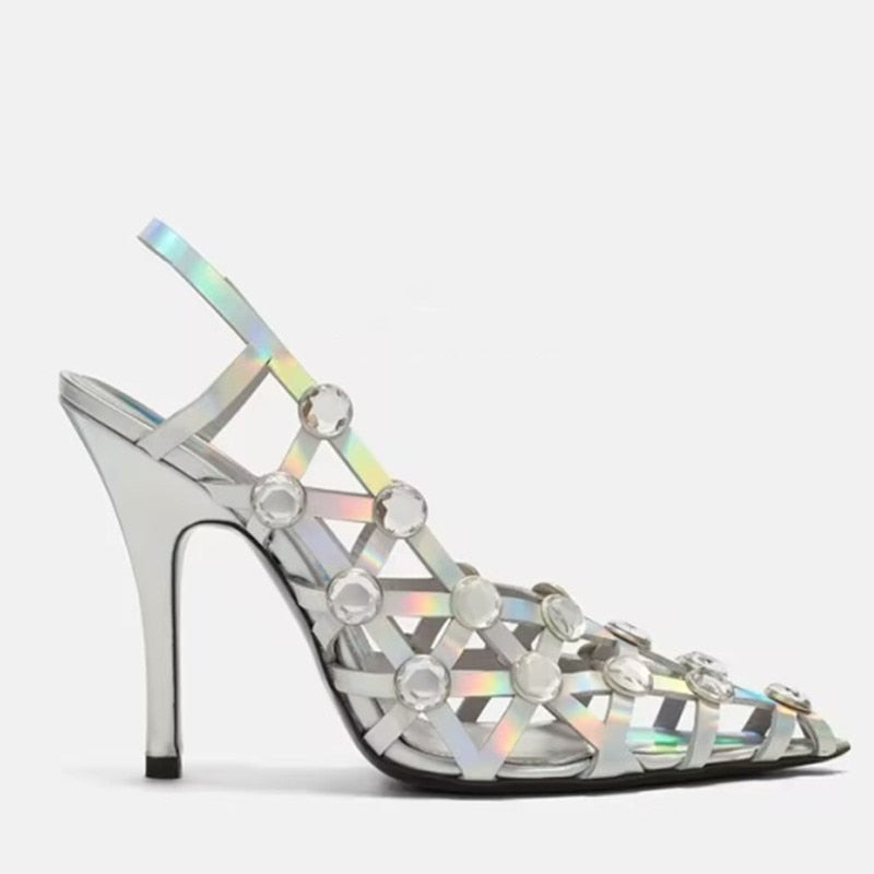 Rhinestone Fashion Women High Heel Sandals | All For Me Today