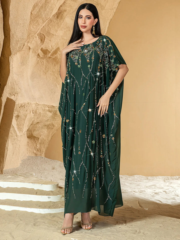Arabic Sequin Caftan Dress