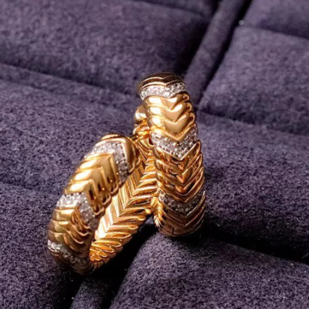 Luxury Gold-Plated Patterned Earrings