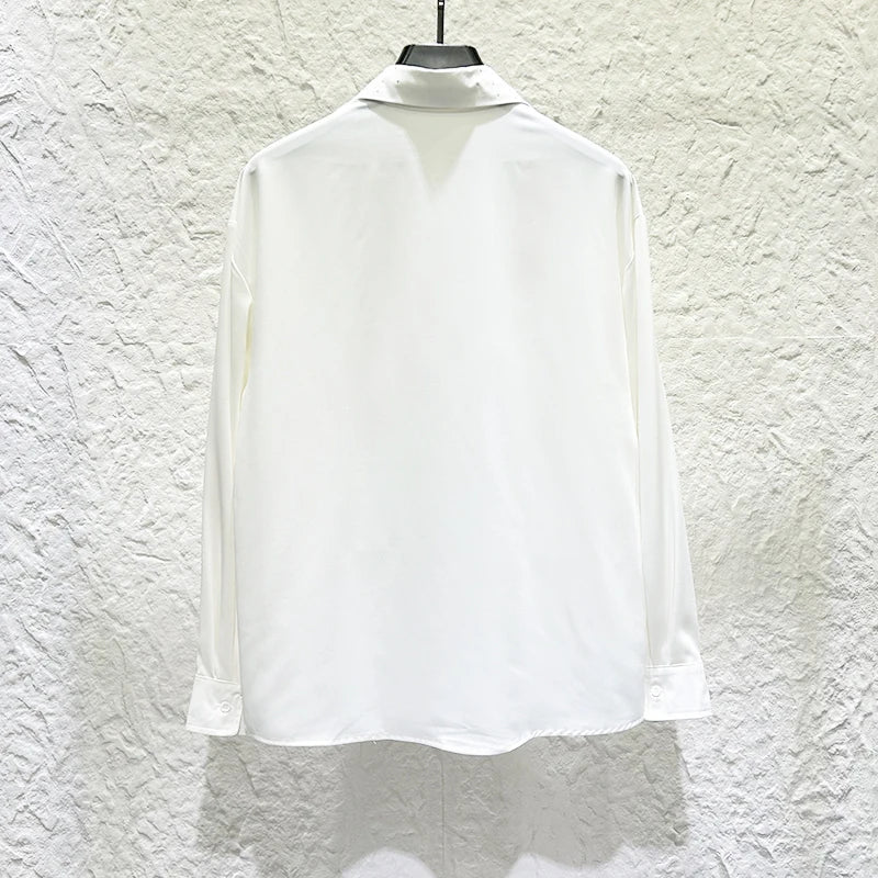 Rhinestone Decorated Formal Shirt