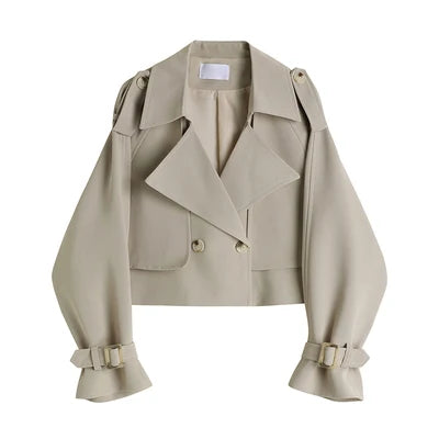 Trendy Double Breasted Tooling Coat