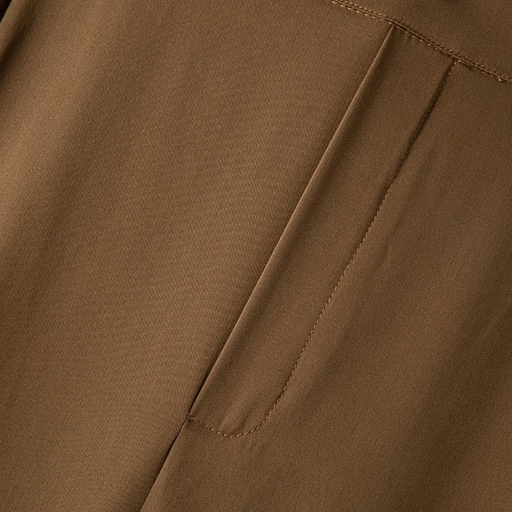 Elastic Waistband Silk Satin Pants