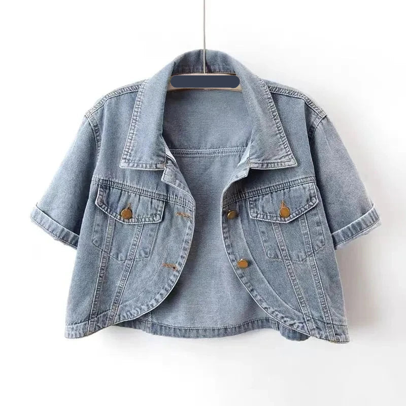 Versatile Short Style Denim Jacket
