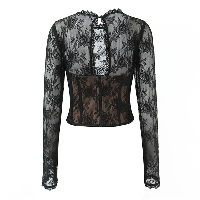 Luxury Semi-Sheer Crop Tee