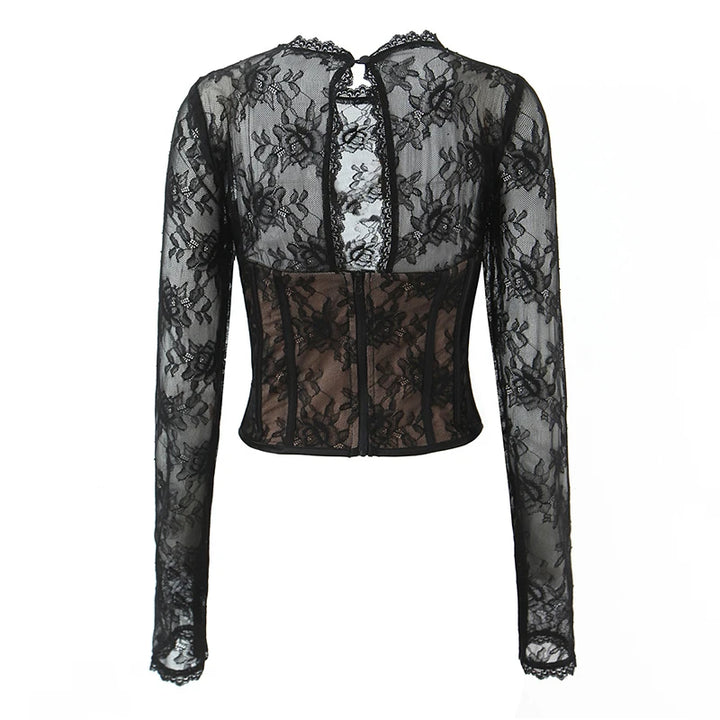 Luxury Semi-Sheer Crop Tee