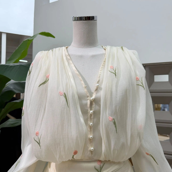 Sweet Embroidered Mini Party Dress