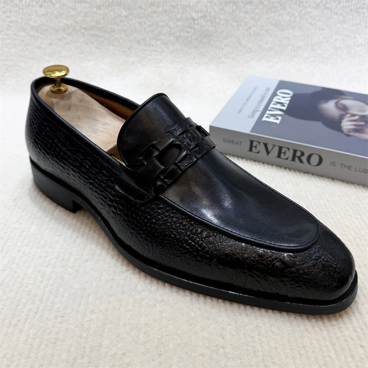 Luxury Double Buckle Slip-On Loafers