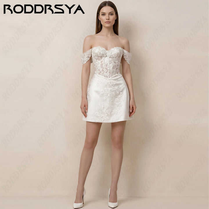 Sophisticated A-Line Short Wedding Dress