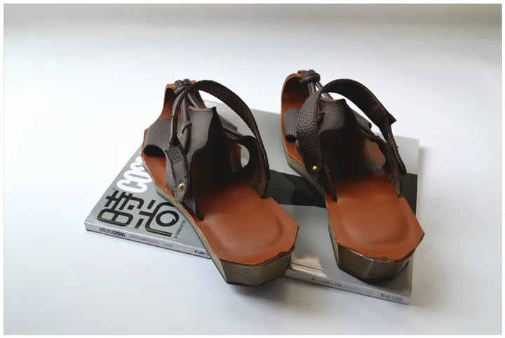 Classy Cowhide Leather Sandals