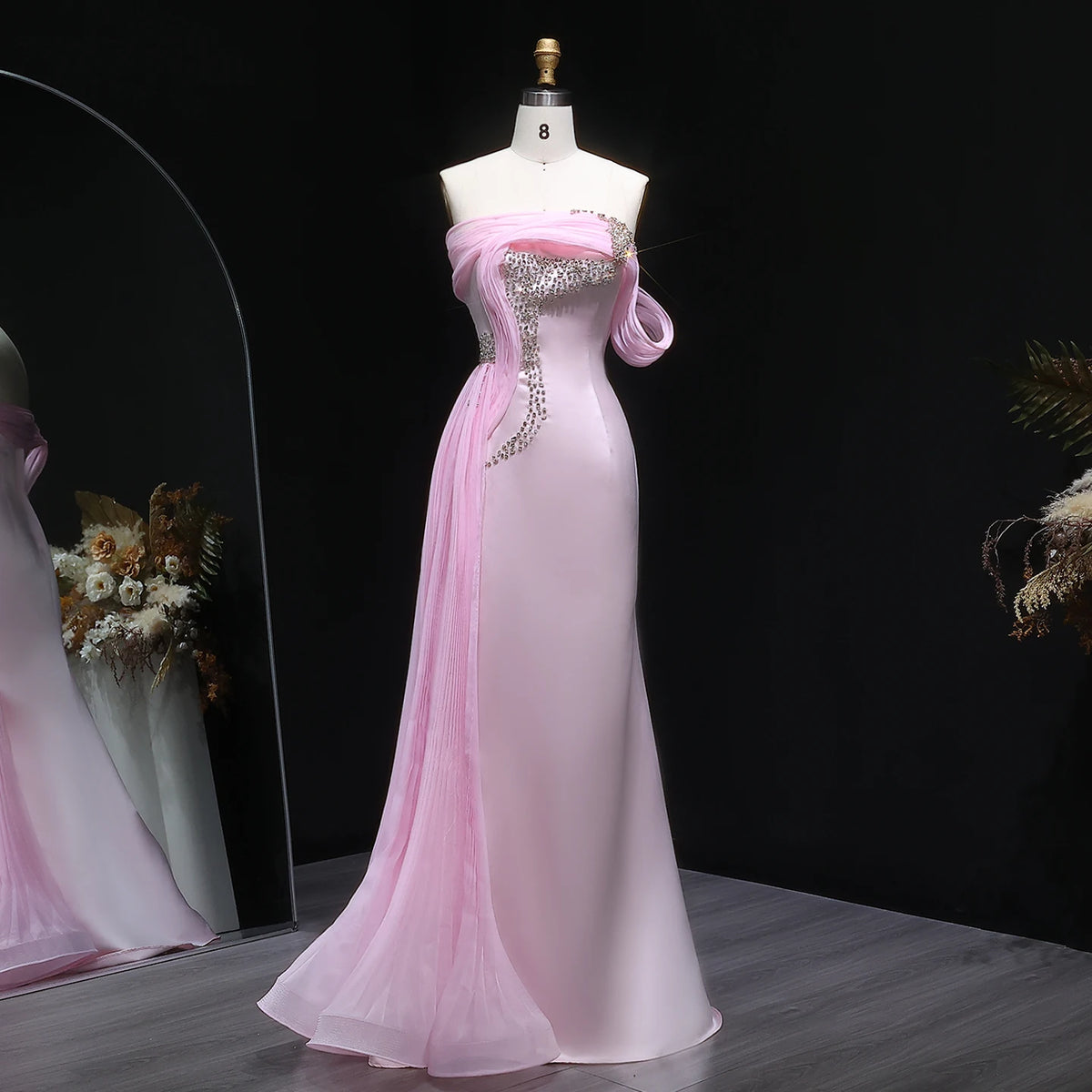 sachin and babi light blue dress Elegant Arabic Evening Dresses for Every Occasion – SHARONSAID main image 1