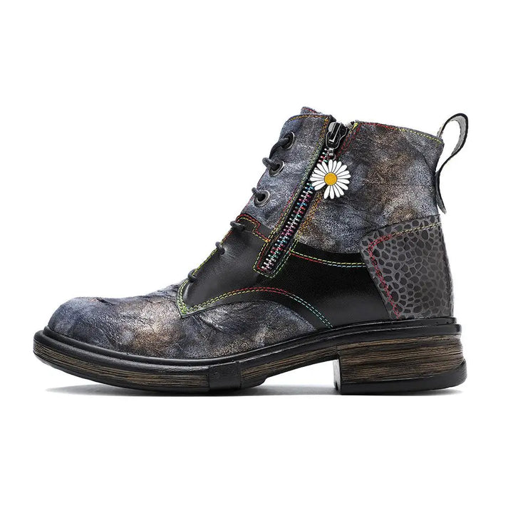 Elegant Cotton Fabric Platform Boots