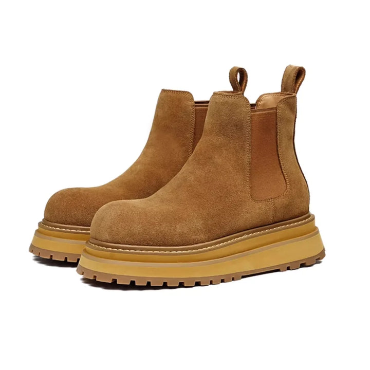 Light Thick-Soled British Style Chelsea Boots