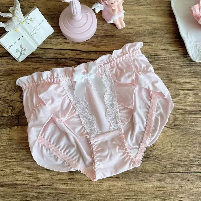 Soft Lolita Bow Silk Underwear