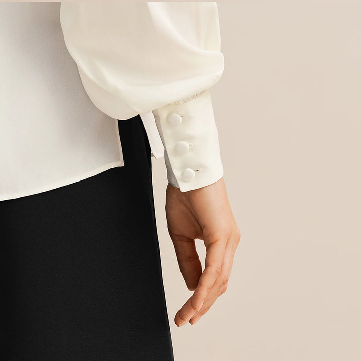 Luxury Deep V Neck Silk Top