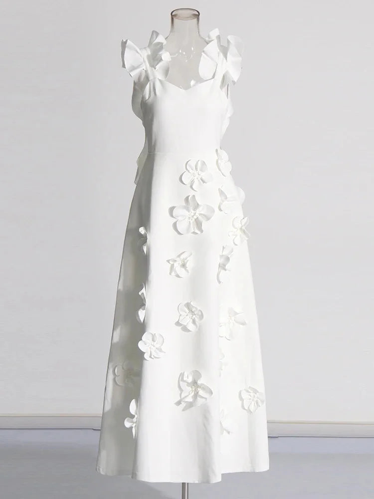 Spliced Appliques Elegant Dress