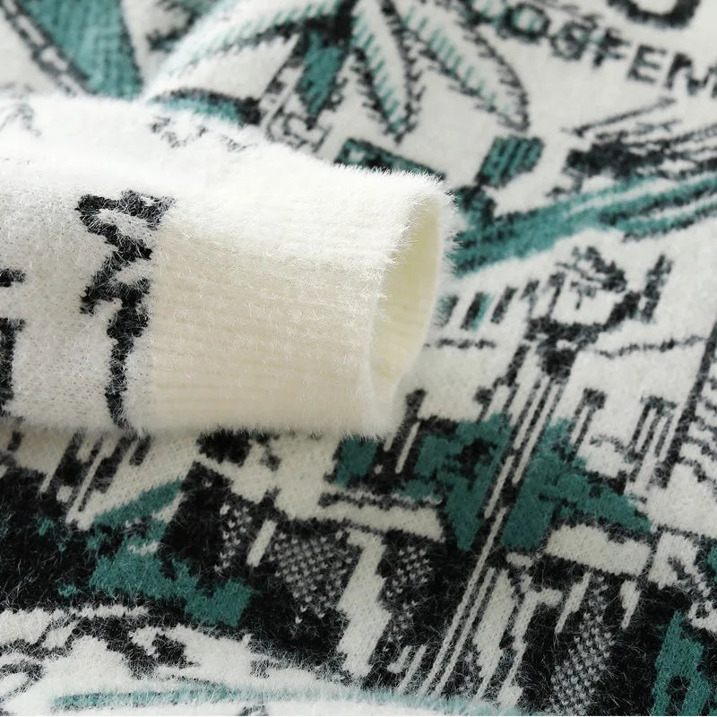 Smooth Wool Printed Thick Jumper