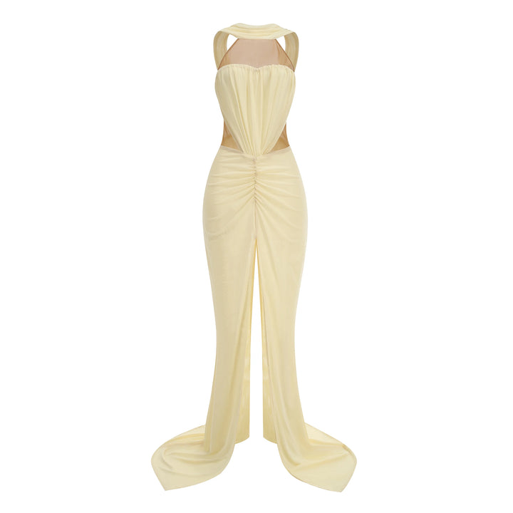 High-End Waist-see Through Evening Gown