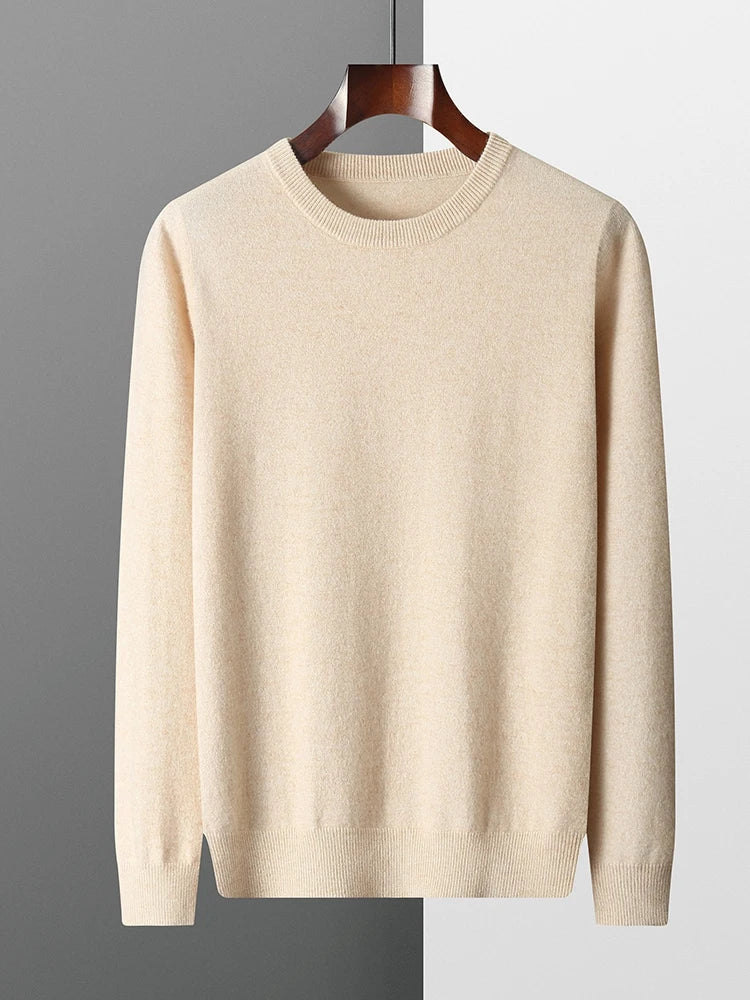 Charming Wool Round Neck Pullover Sweater
