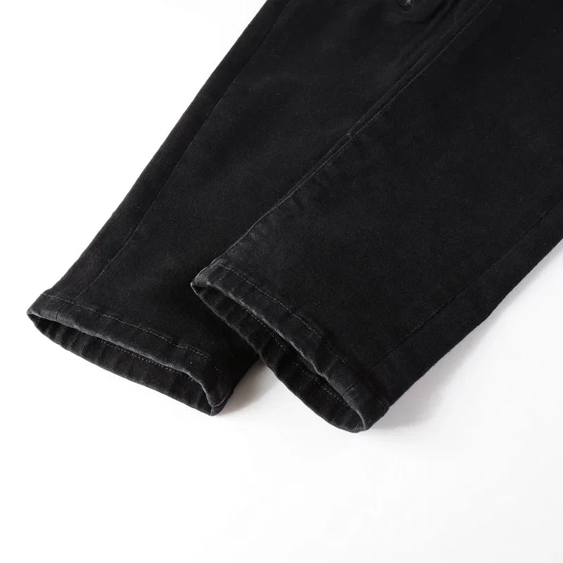 Elegant Skinny Tapered Stretch Denim Pants