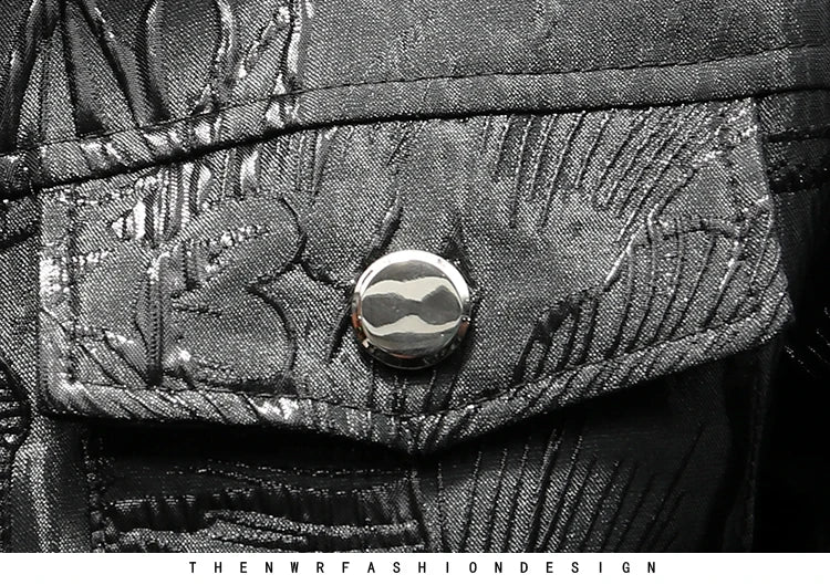 Trendy Streetwear Jacquard Jacket