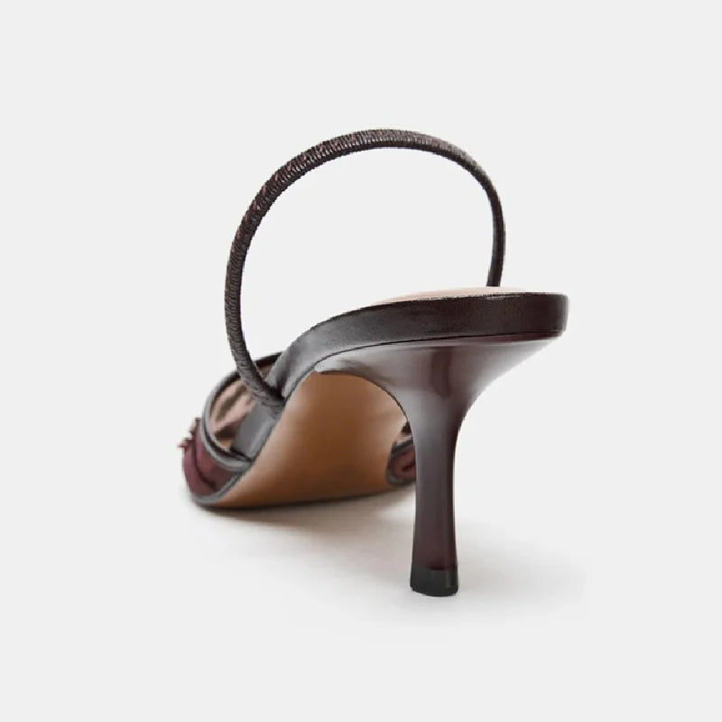 Luxury Mesh Embroider High Heels