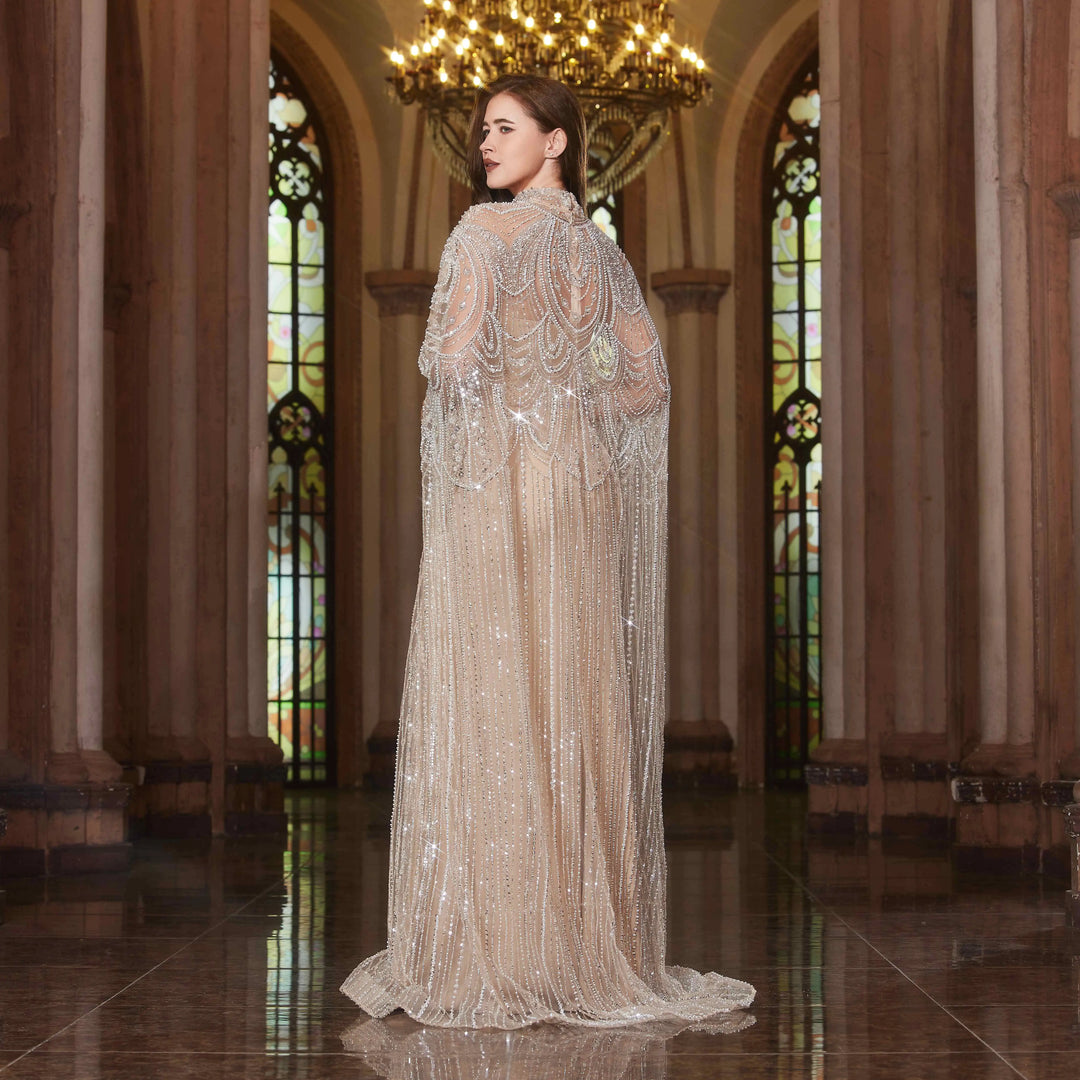 Luxurious Cape Wedding Party Dress