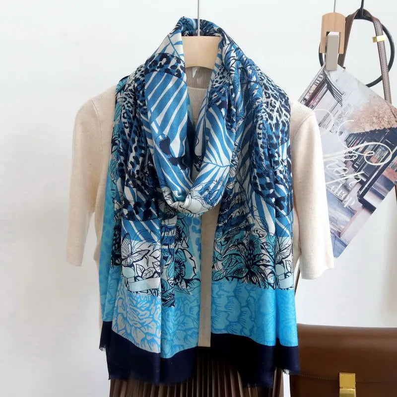 Effortlessly Stylish Long Cashmere Tassels Shawl