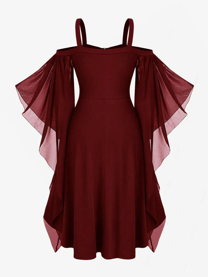 Butterfly Sleeve Plus Size Women's Costume Dress