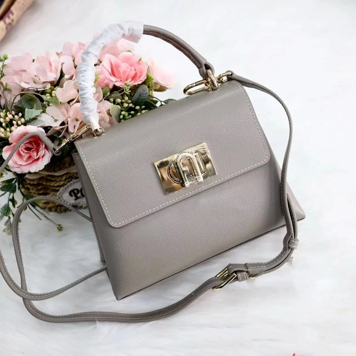 Luxurious Soft Cowhide Square Handbag
