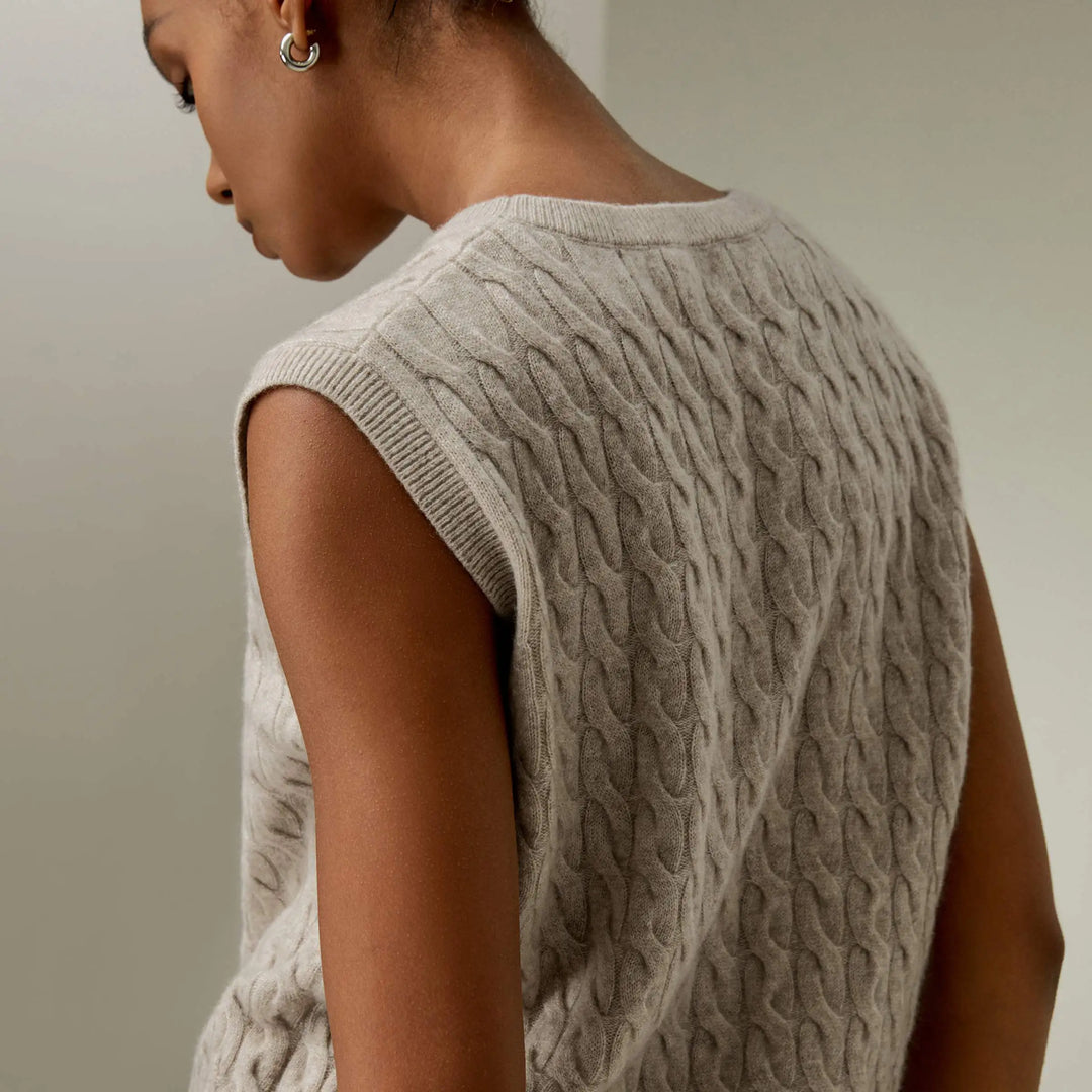 Round Neck Casual Cashmere Vest