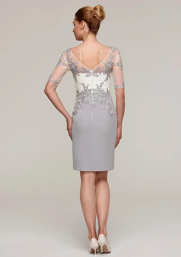 Delightful Lace Appliques Mother Of Bride Dress