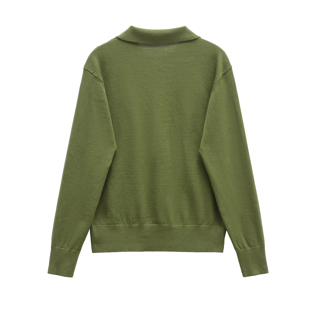 Sleek Slim Fit Polo Sweater