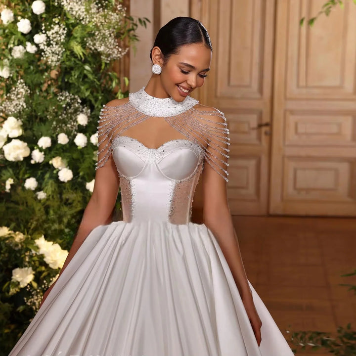 Exquisite Sweetheart-Neck Bridal Ball Gown