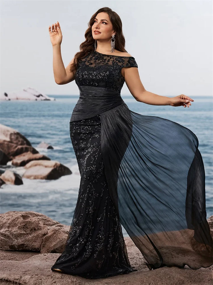 Effective Sequin Slit Cocktail Dress