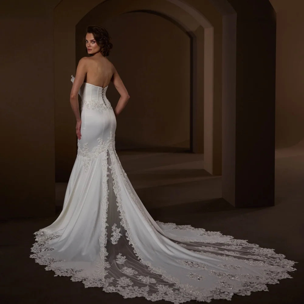 Romantic Floral Lace Bridal Dress