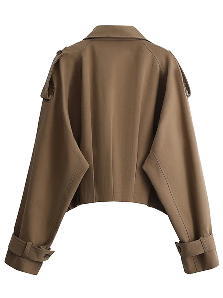 Stylish Cropped Short Trench Coat