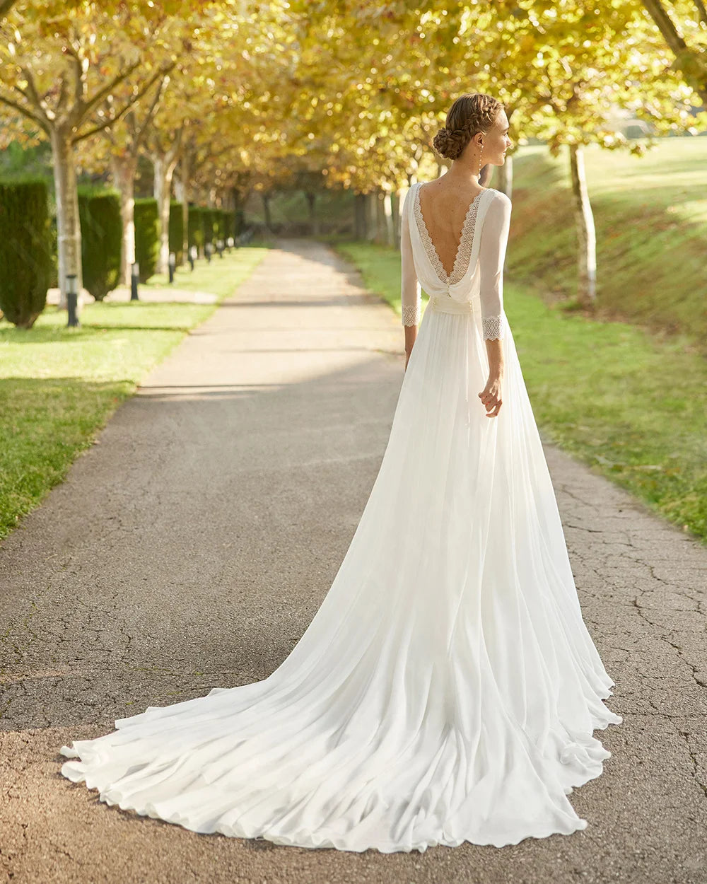 Stunning Backless Boho Wedding Dress