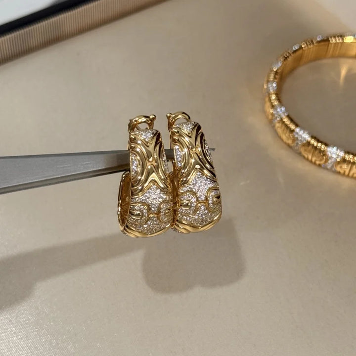Vintage Gold Plated Light Earrings