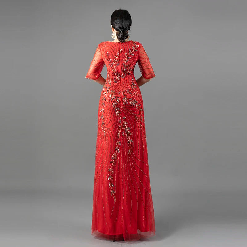 Experience The Handmade Embroidery Evening Dress