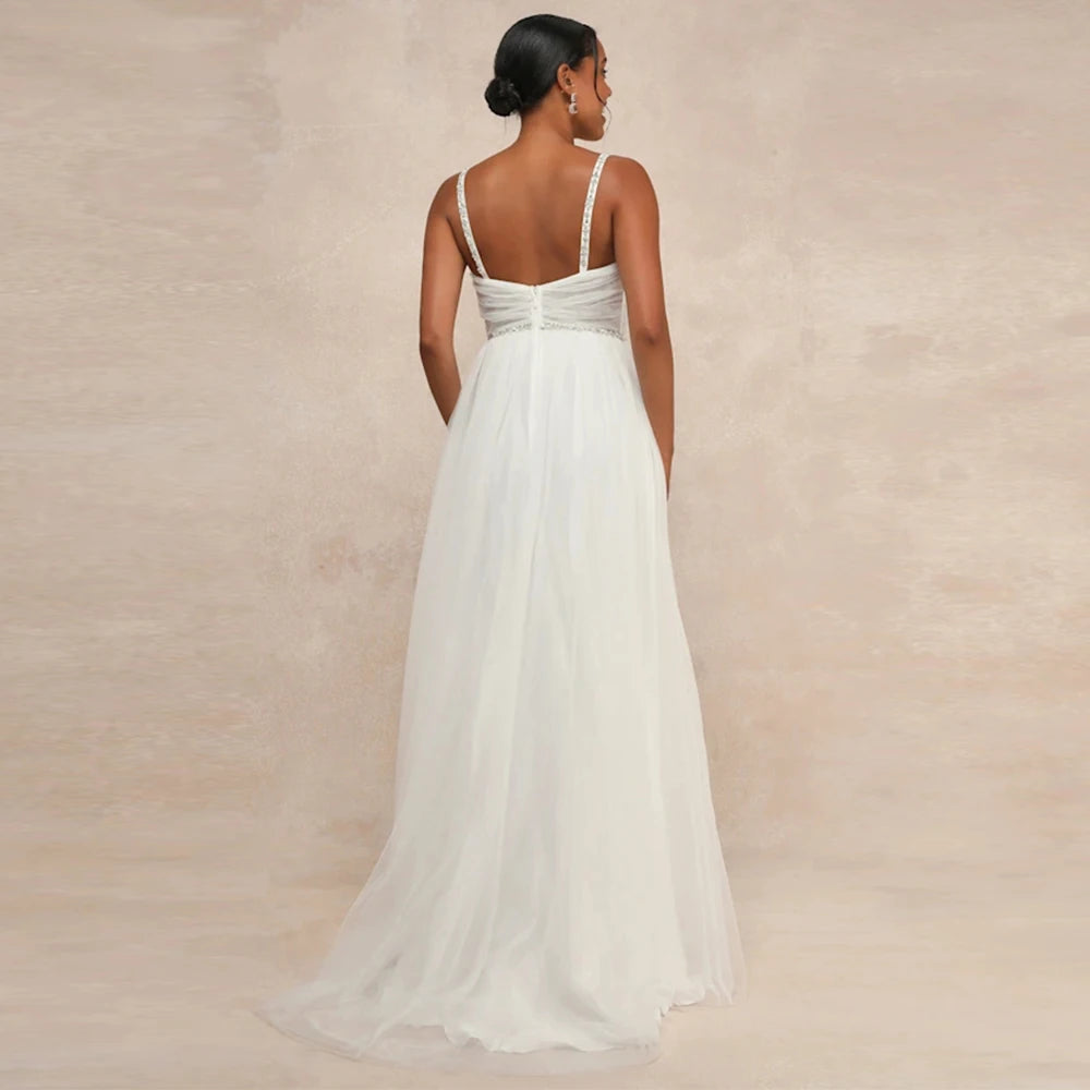 Appealing Spaghetti Straps Wedding Dress
