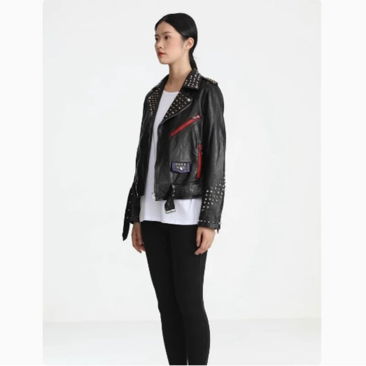 Punk Style Women's Leather Jacket