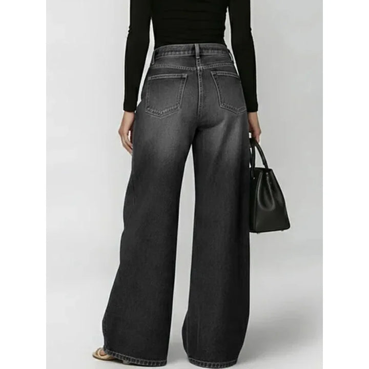 Stylish Hollow Out Loose Jeans