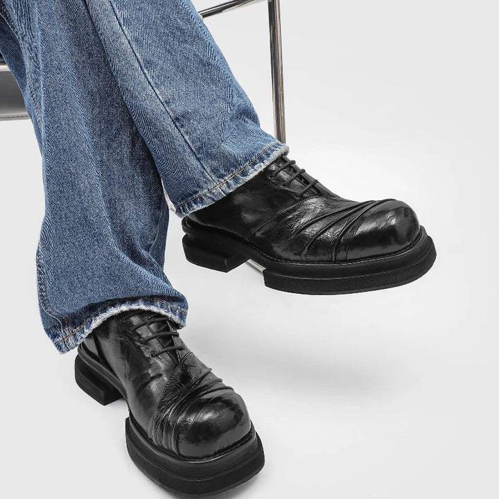 Vintage Ideal Leather Derby Shoes