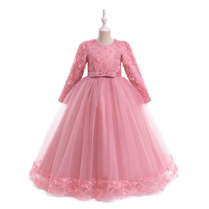 Elegant Long Sleeves Little Bridesmaid Dress