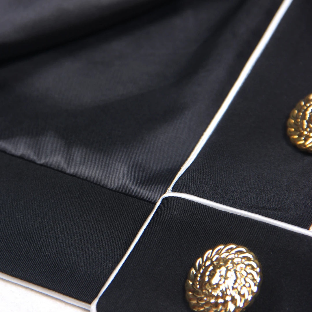 Sophisticated Colored Striped Polo Coat