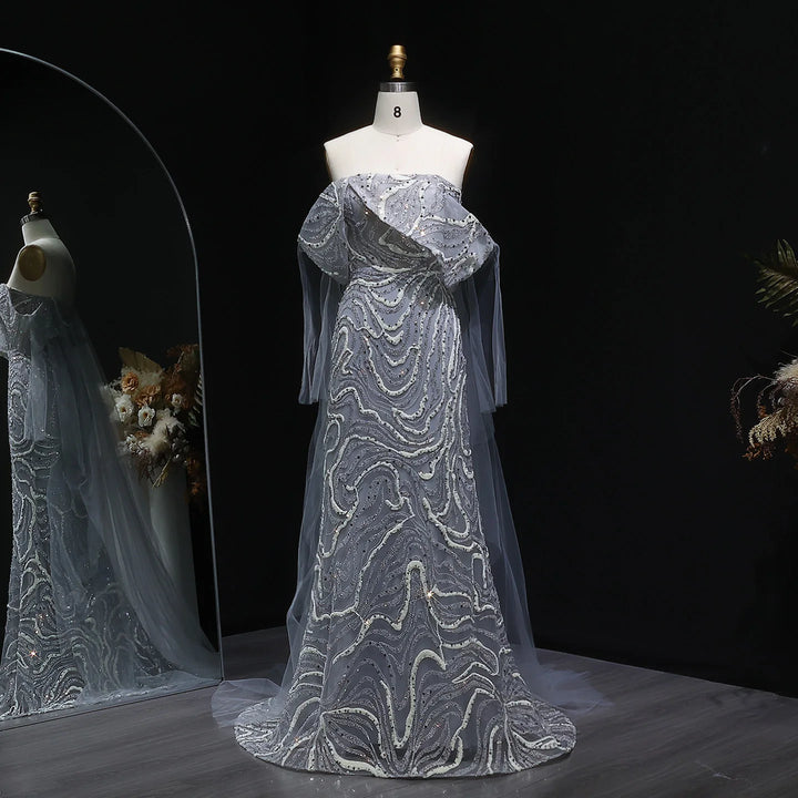 Ingenious Beaded Arabic Evening Dress